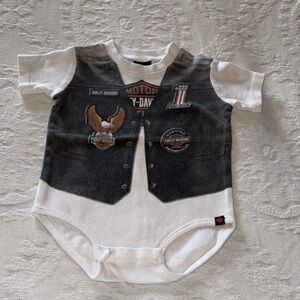 Gently Loved Harley-Davidson Printed on MC Vest 18m Sold out on Site.